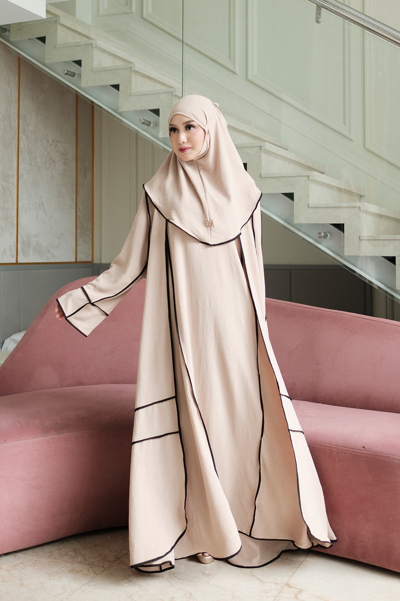 Sheena Abaya Set - Sand