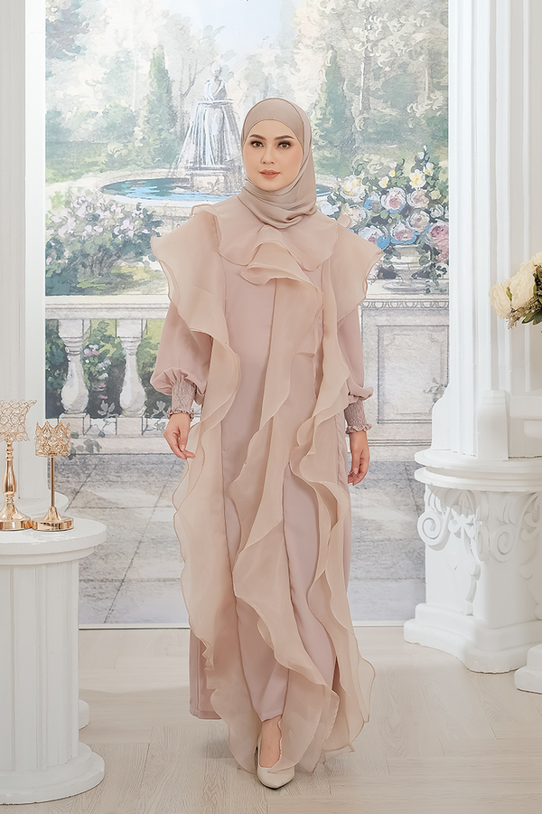 Isyara Dress Warn Peach