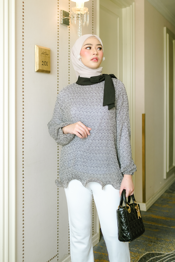 Lizzie Blouse - Pita Charcoal