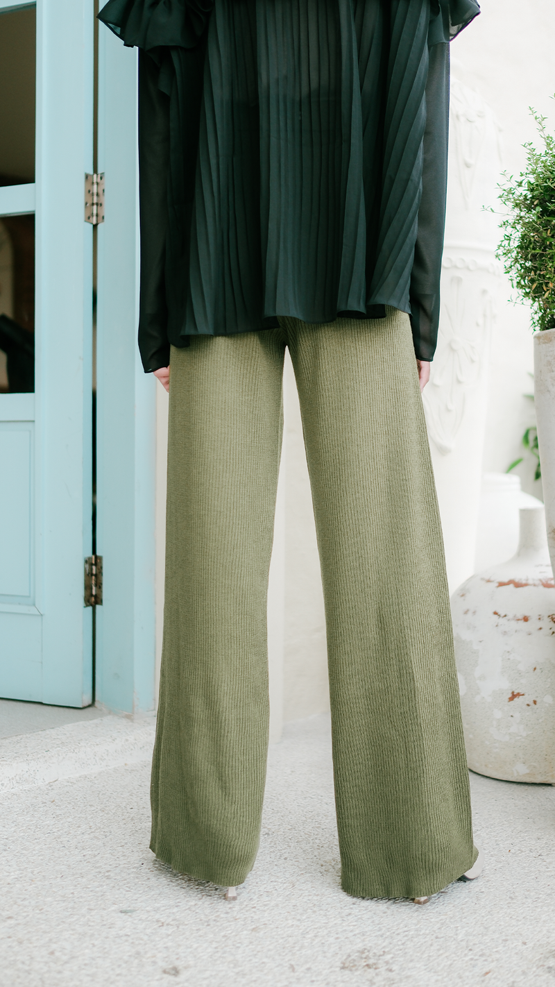 Kai Knit Pants Forest Green