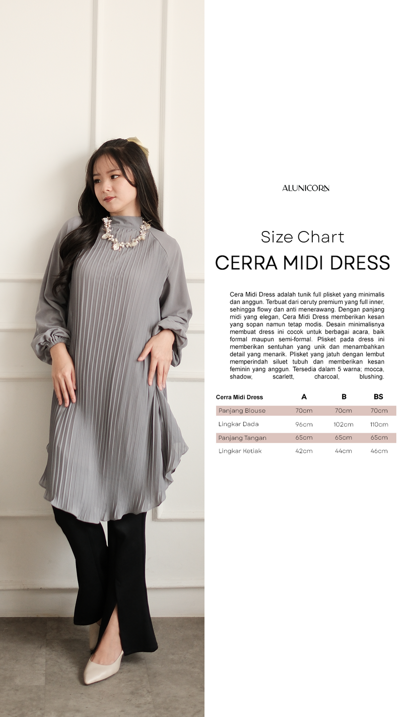Cera Midi Dress Shadow