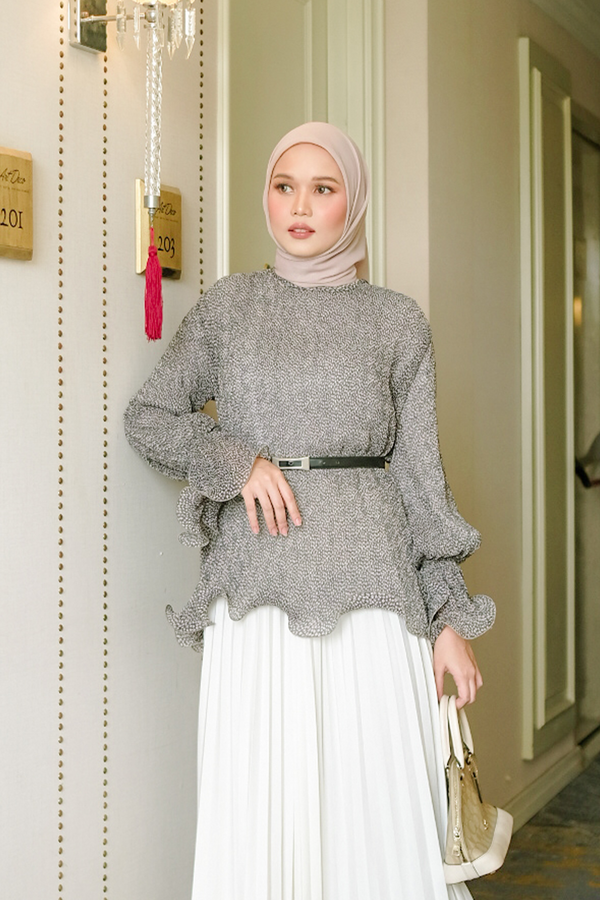 Lizzie Blouse - Lonceng Slate Grey