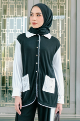 (New launching) Chloe Blouse - Cold Black