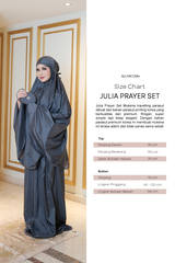 Julia Prayer Set - Mukena Travel - icy Blue