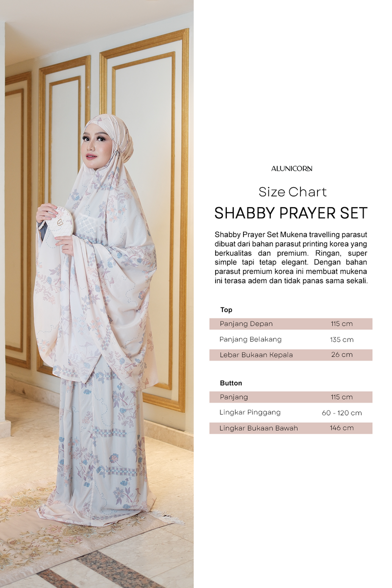 Shabby Prayer Set - Mukena Travel - Whisper