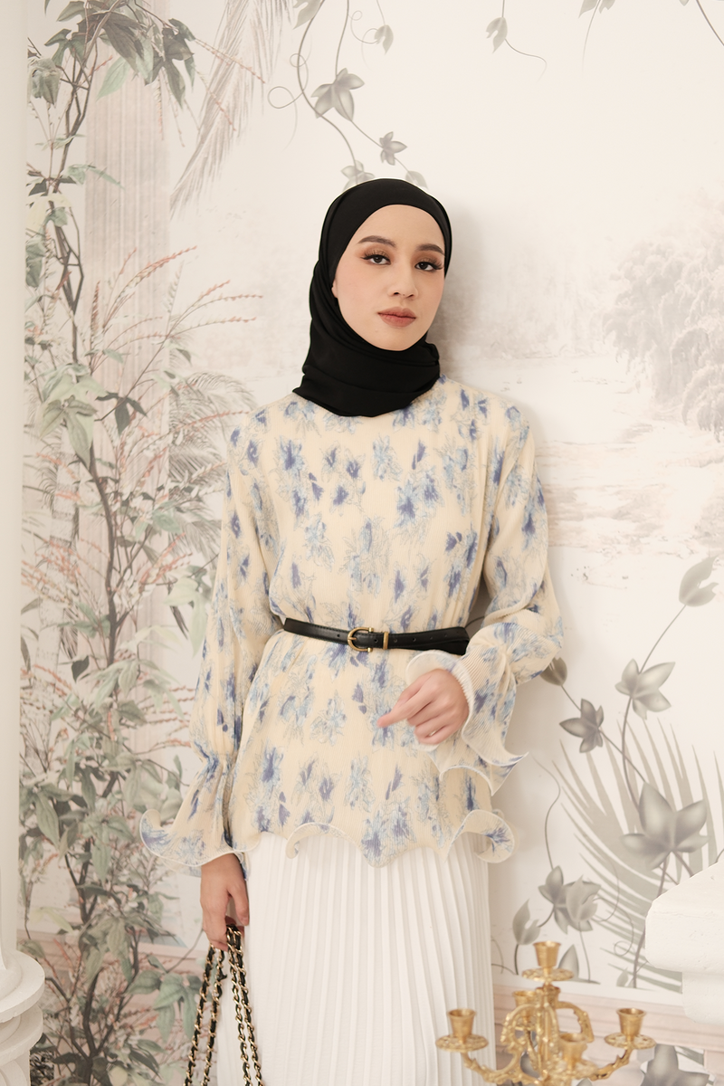 Lizzie Blouse Lonceng Ice Blue