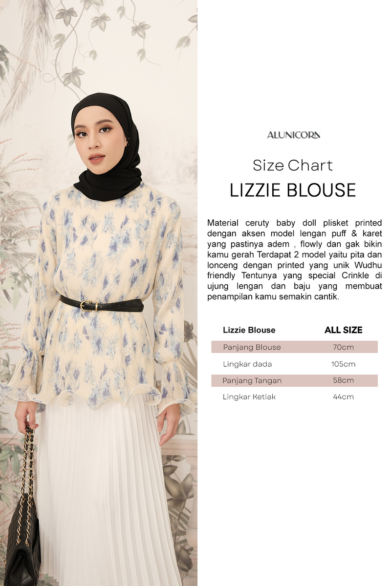 Lizzie Blouse Lonceng Brown