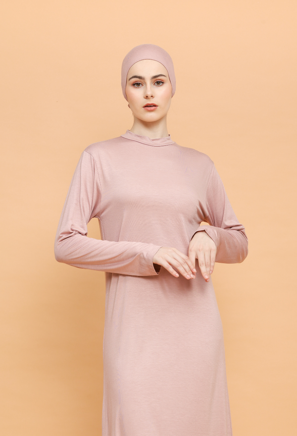 Kaneea Basic Inner Dress Dusty Pink