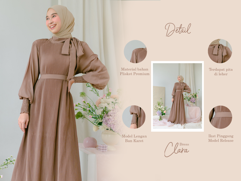 Clara Dress Caramel